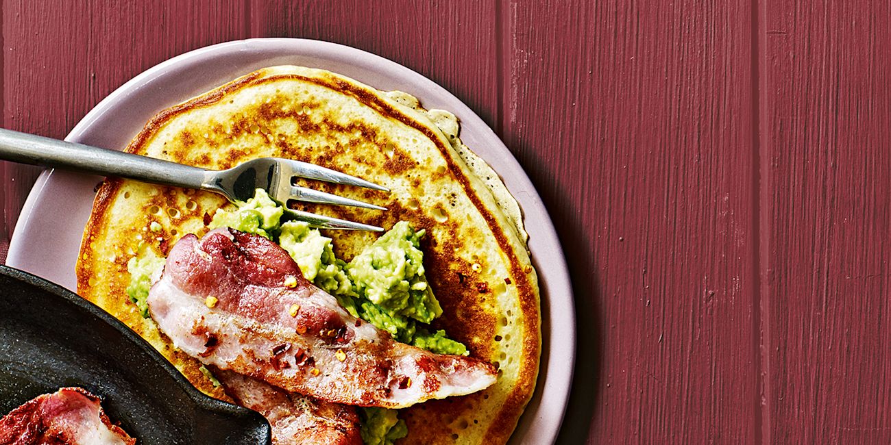Chilli and candied bacon pancakes Chilli and candied bacon pancakes