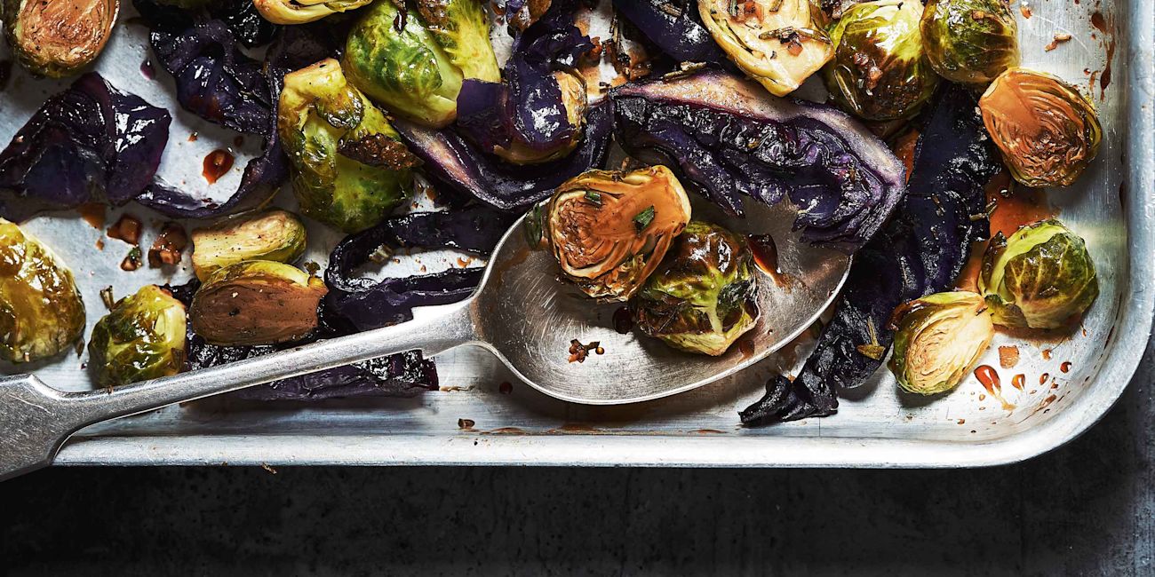 Roasted Brussels with sticky maple glaze Roasted Brussels with sticky maple glaze