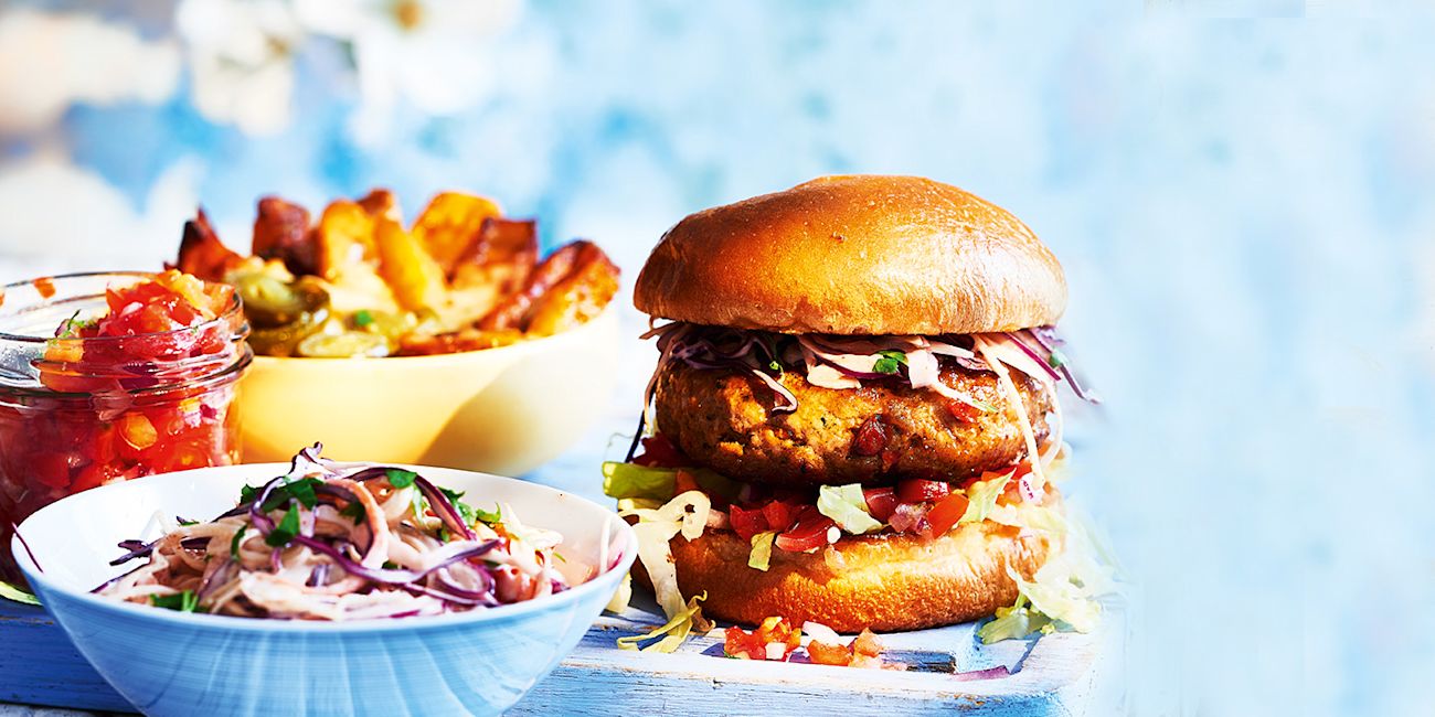 Pork and chorizo burgers Pork and chorizo burgers