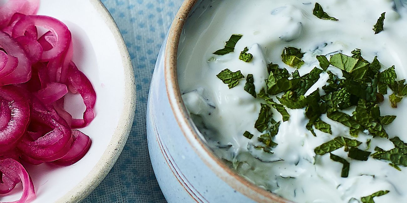 Cucumber and mint raita Cucumber and mint raita