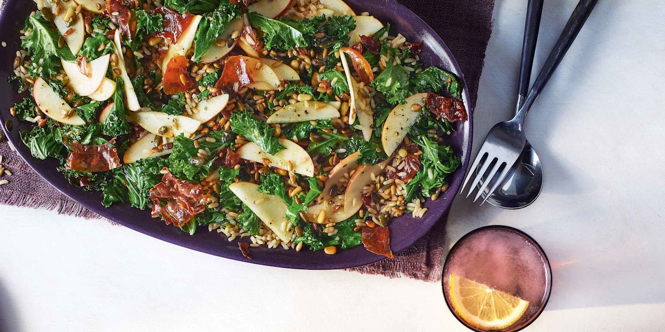 Autumnal kale and apple salad Autumnal kale and apple salad