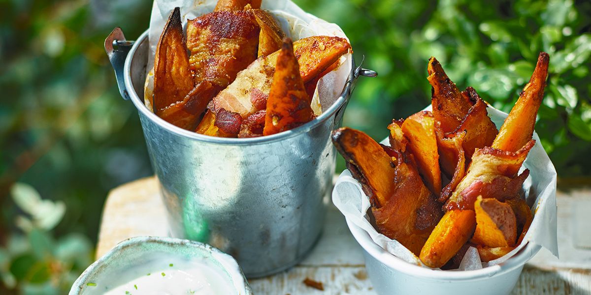 Bacon & sweet potato wedges Bacon & sweet potato wedges