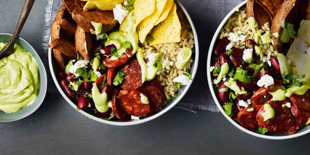 Sweet potato and chorizo taco bowl Sweet potato and chorizo taco bowl