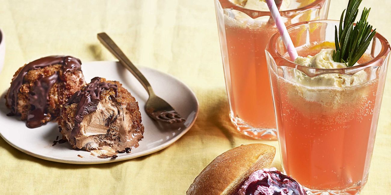 Gin-infused ice cream float Gin-infused ice cream float