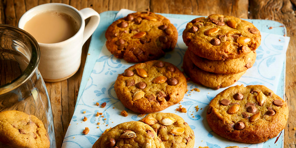 Honeyed pumpkin chocolate chip cookies Honeyed pumpkin chocolate chip cookies