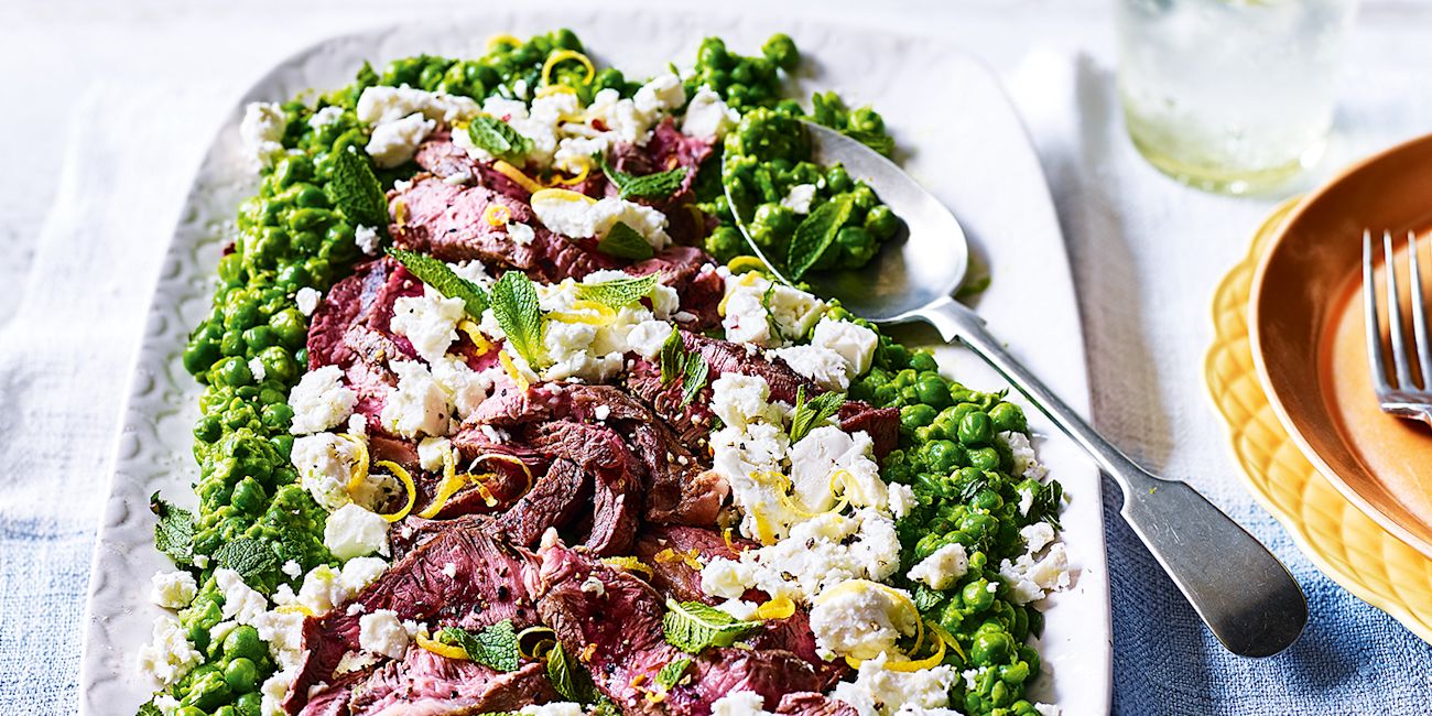 Lamb steaks with crushed peas and mint Lamb steaks with crushed peas and mint