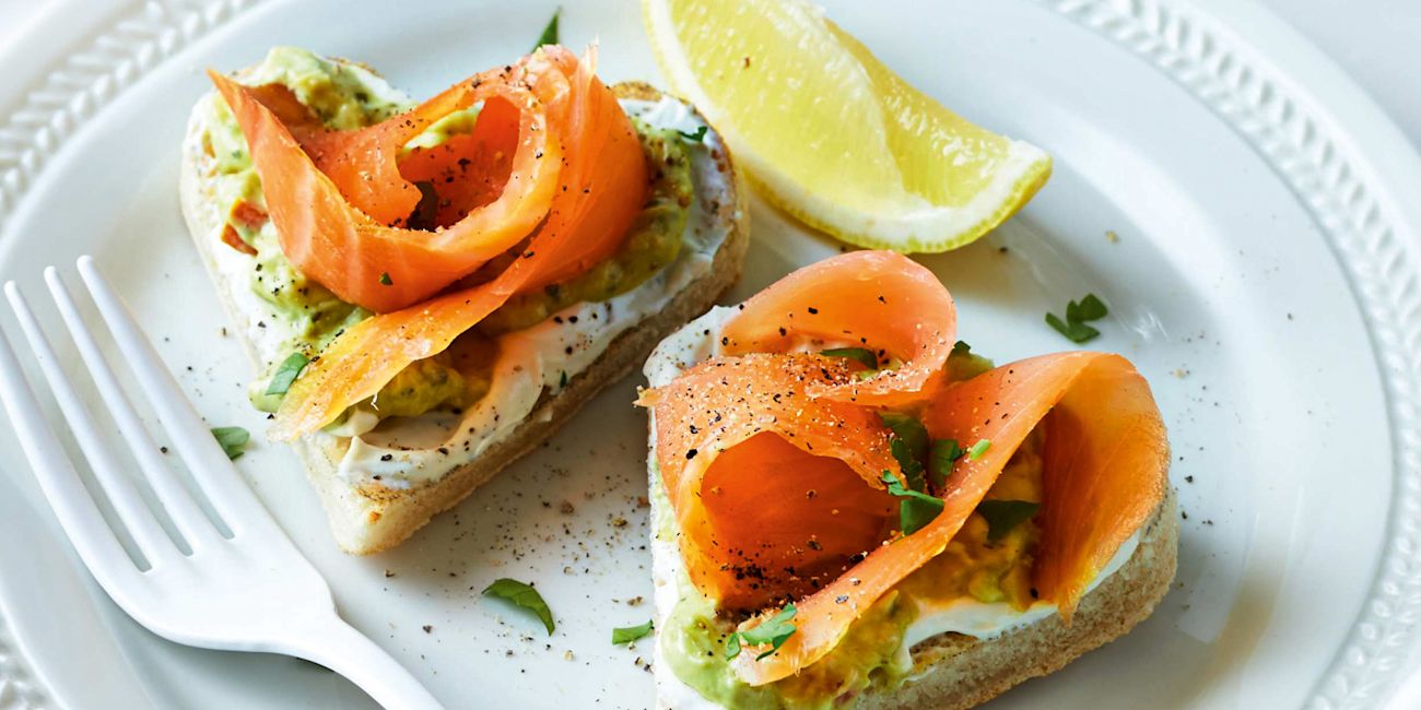 Love heart smoked salmon muffins Love heart smoked salmon muffins