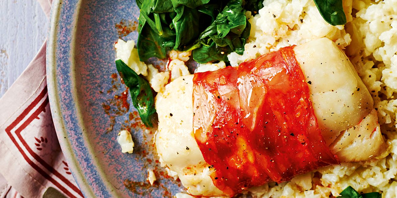 Chorizo cod and cauliflower mash Chorizo cod and cauliflower mash