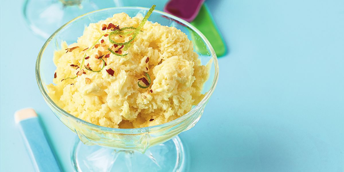 Lime, mango & coconut granita Lime, mango & coconut granita