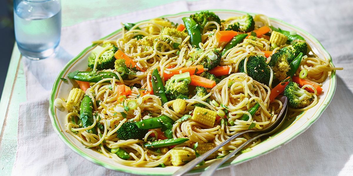 Asian-inspired spaghetti Asian-inspired spaghetti