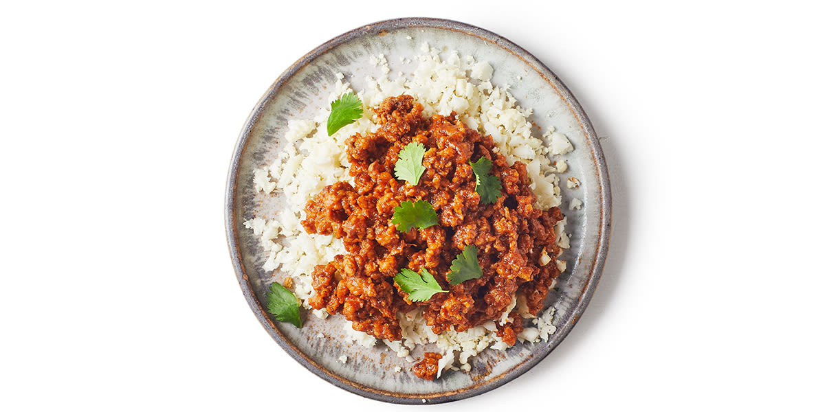 Vegan chilli with cauliflower rice Vegan chilli with cauliflower rice