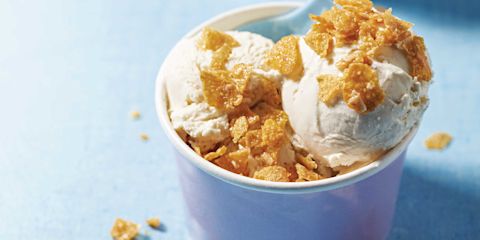 Crunchy cereal ice cream