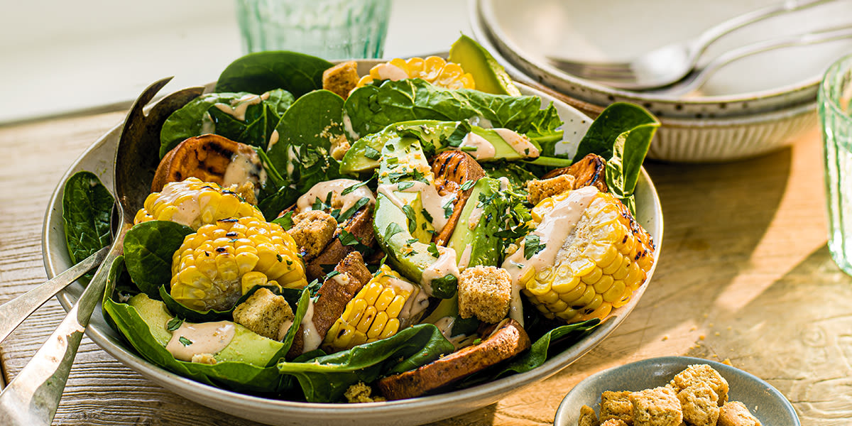 Grilled corn & sweet potato salad Grilled corn & sweet potato salad