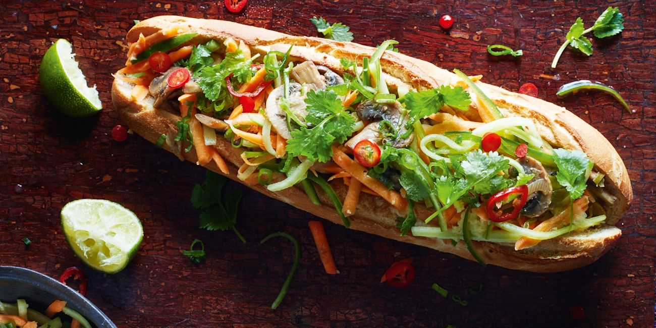 Vegetable banh mi Vegetable banh mi