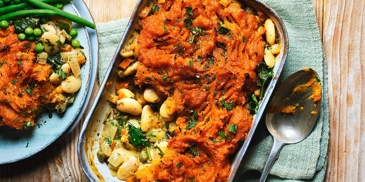 Butterbean & sweet potato no-fish pie Butterbean & sweet potato no-fish pie