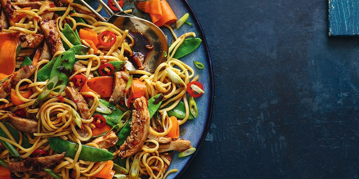 Sticky chicken noodle salad Sticky chicken noodle salad