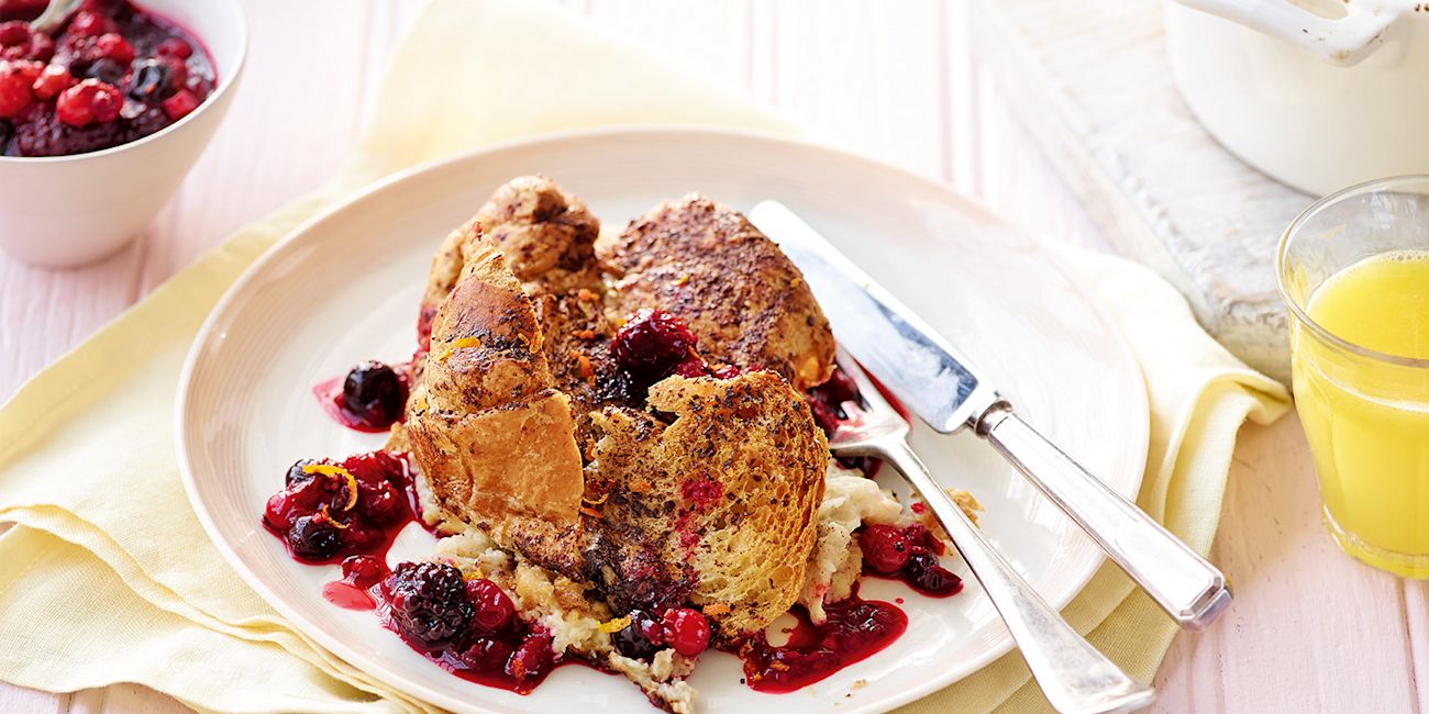 Baked croissant french toast Baked croissant french toast