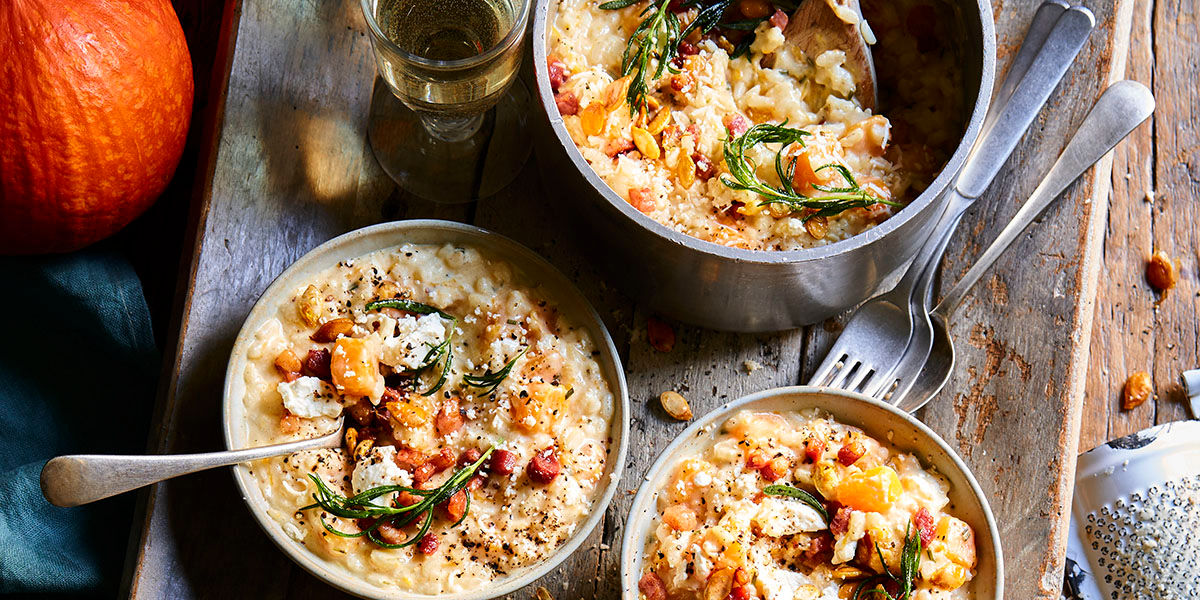 Squash & pancetta risotto Squash & pancetta risotto