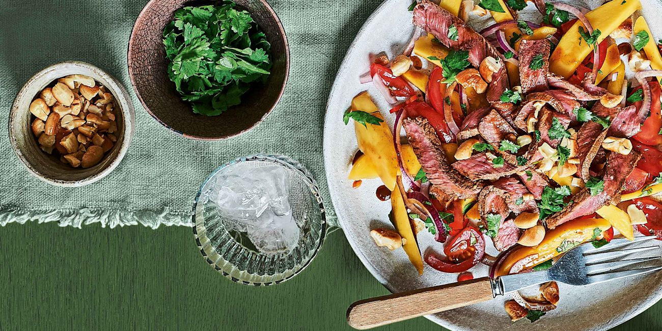 Steak with mango salad Steak with mango salad