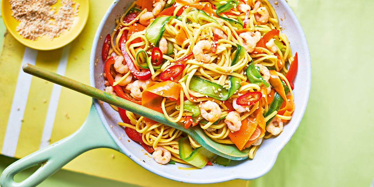 Prawn cucumber noodles Prawn cucumber noodles