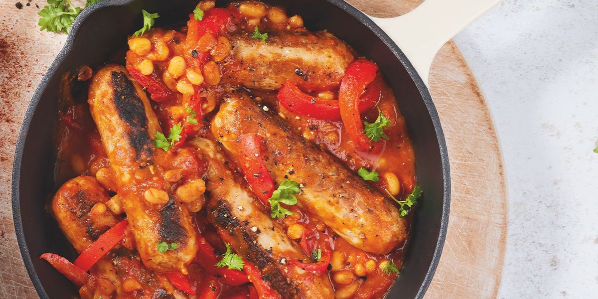 One Pan Sausage & Beans One Pan Sausage & Beans