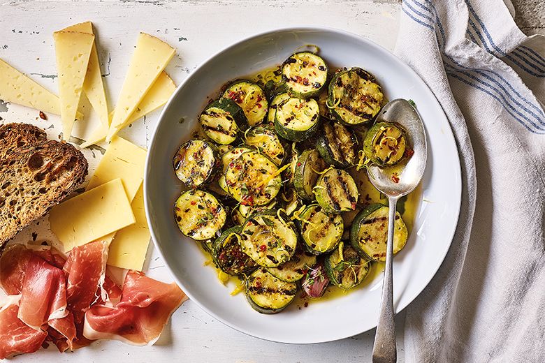 Italian-style marinated courgettes