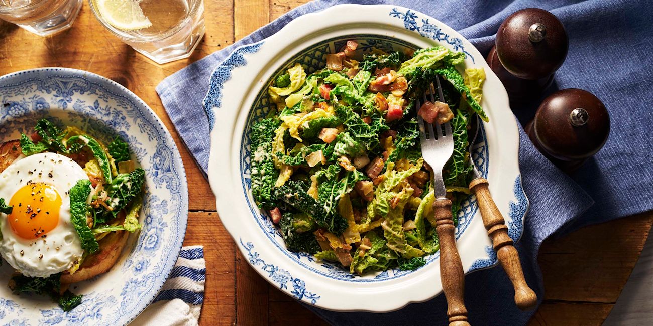 Savoy cabbage with pancetta Savoy cabbage with pancetta