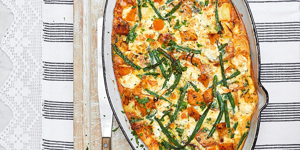 Baked omelette with butternut squash & Feta Baked omelette with butternut squash & Feta