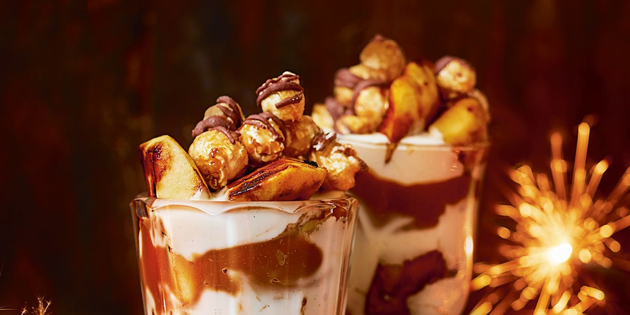 Toffee apple custard pots Toffee apple custard pots