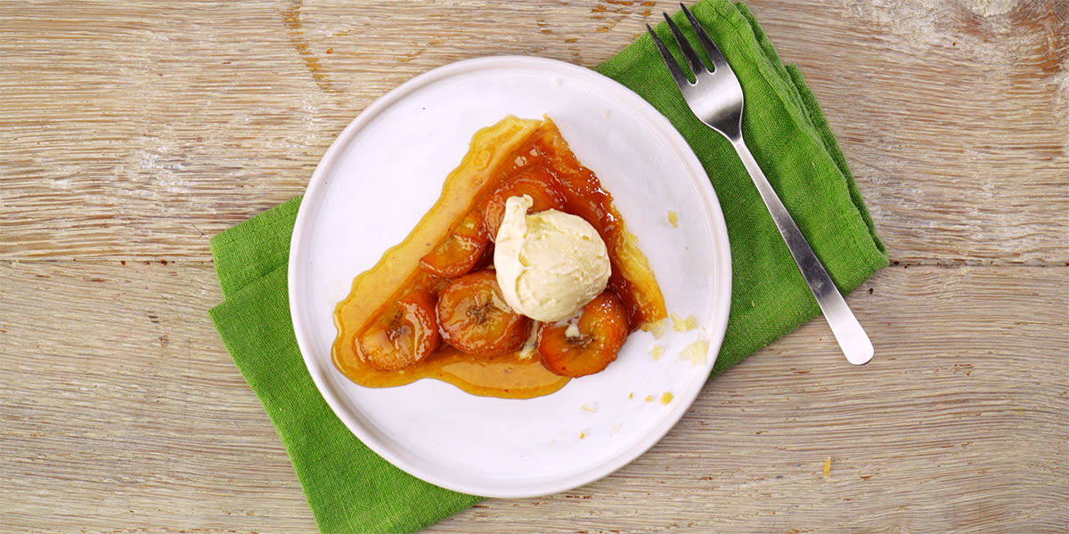 Easy caramelised banana tart Easy caramelised banana tart