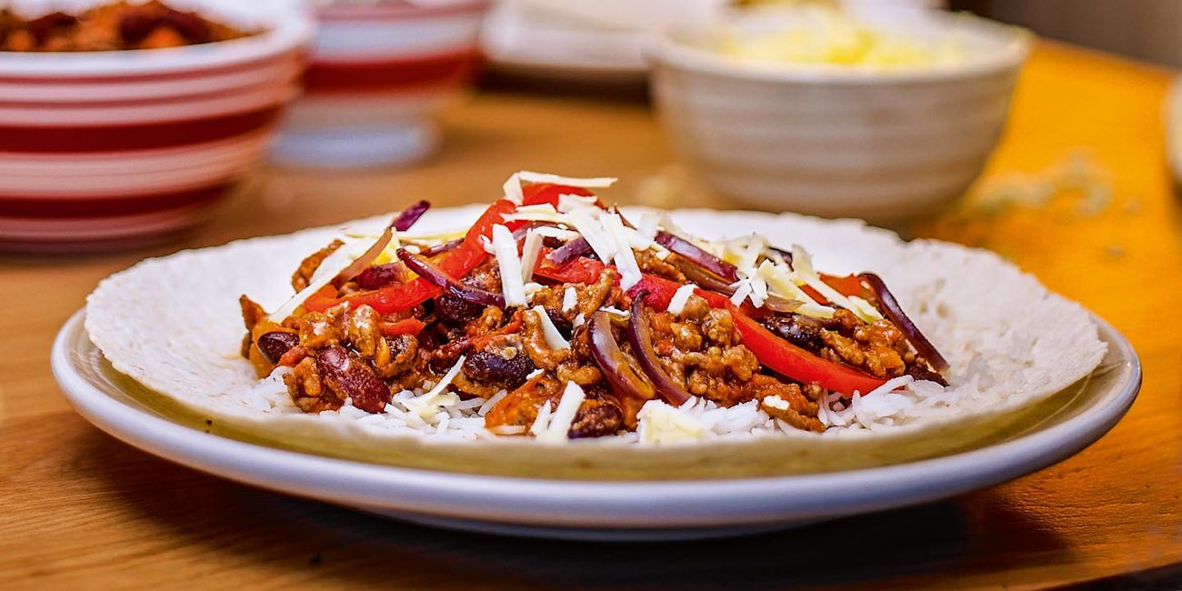 Spicy mince burritos Spicy mince burritos
