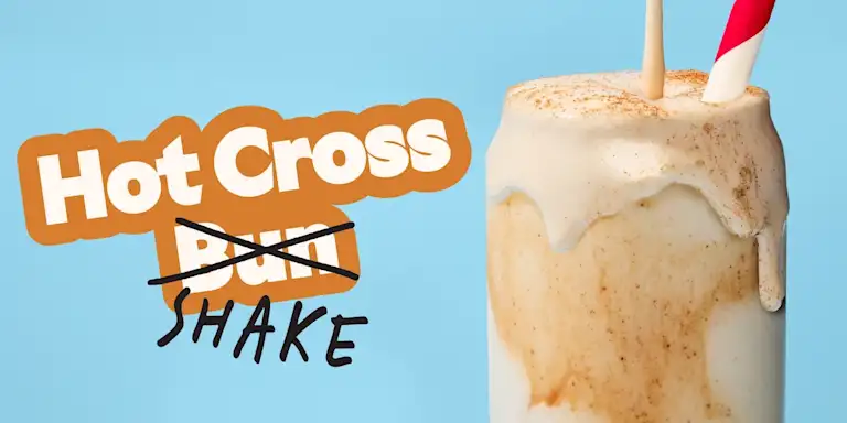 Grill'd Hot Cross Bun flavoured limited edition easter shake