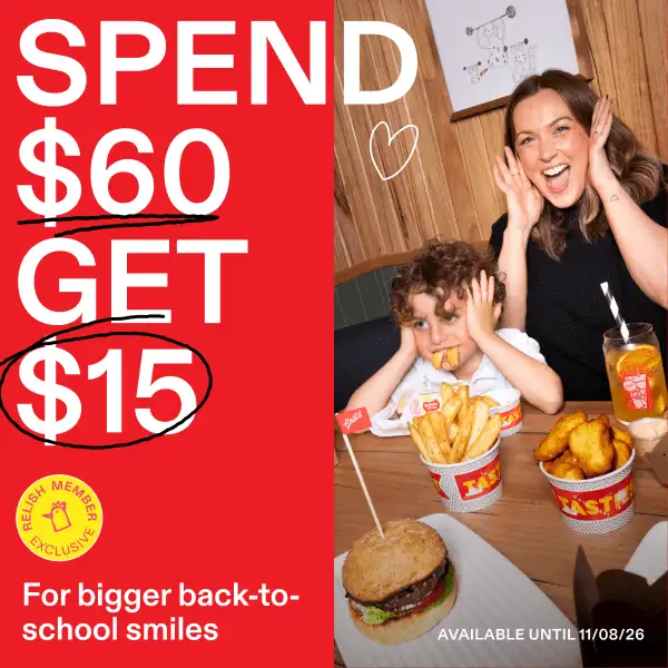 Spend $60, get $15 - For bigger back-to-school smiles