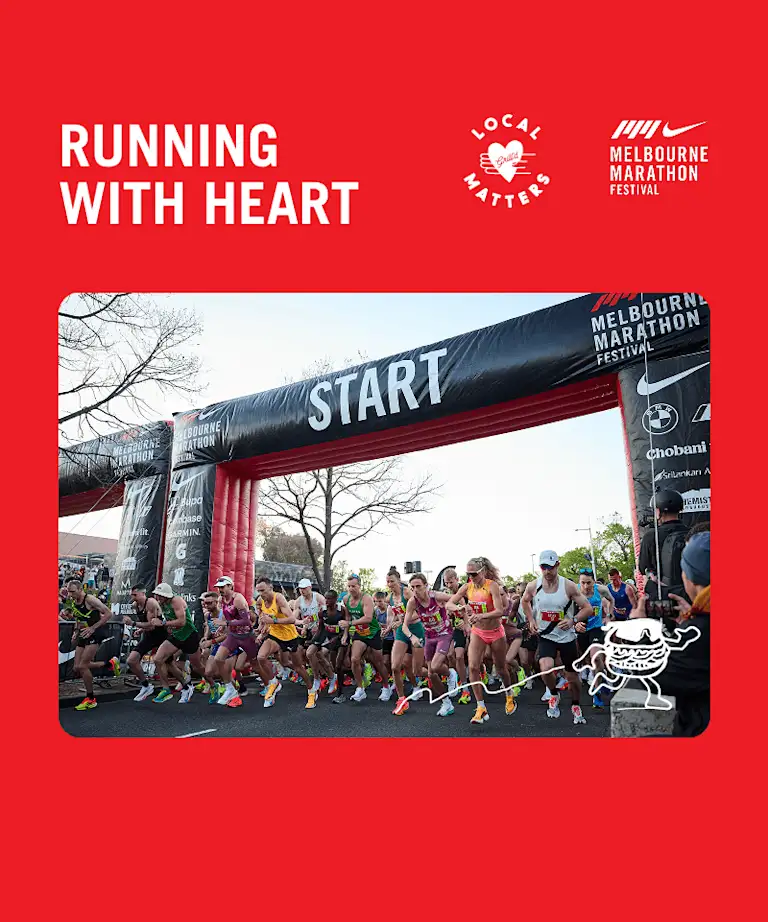 Running with heart. Local Matters and Nike Melbourne Marathon collab.