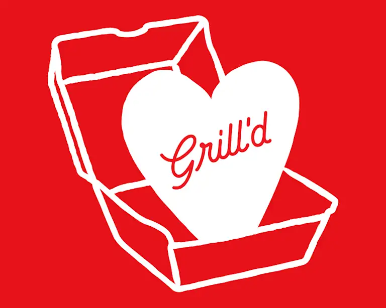 Illustrated Grill'd heart in a burger box