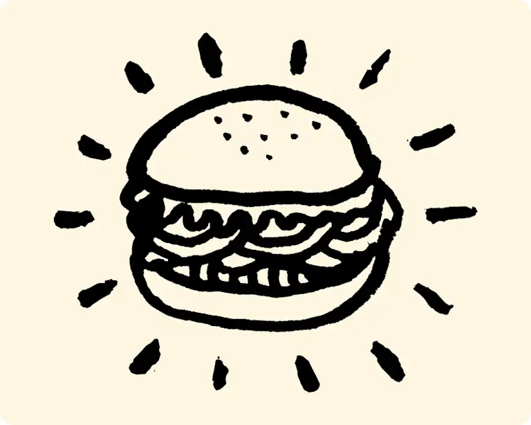 Illustrated burger