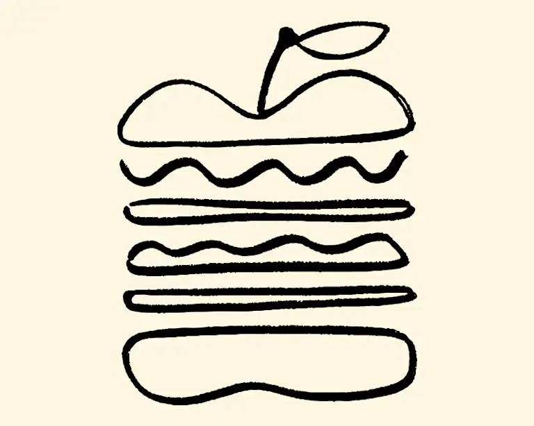 Illustrated burger