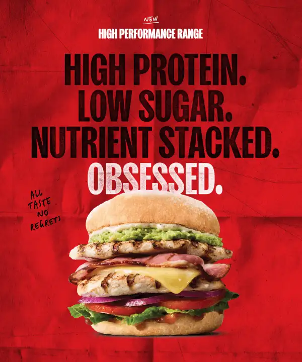 Grill'd new High Performance range - high protein, low sugar, nutrient stacked. Obsessed.