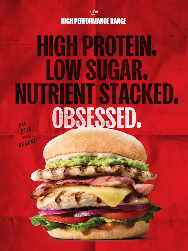 Grill'd new High Performance range - high protein, low sugar, nutrient stacked. Obsessed.