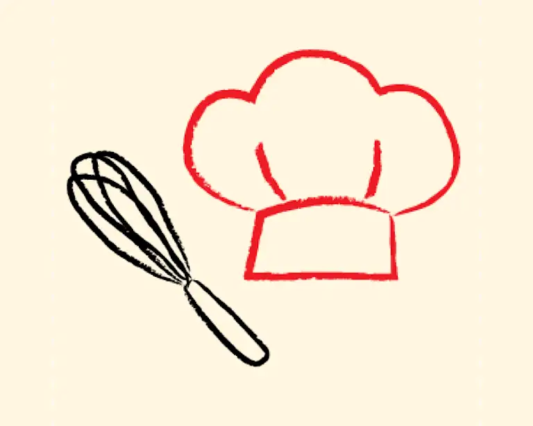 Illustrated chef hat