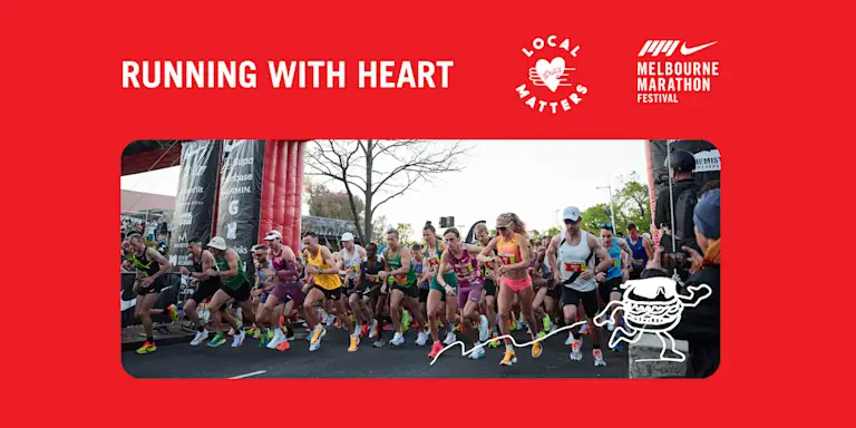 Running with heart. Local Matters and Nike Melbourne Marathon collab.