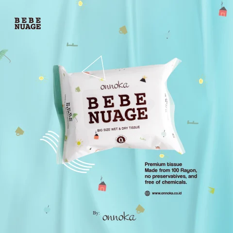 Mumsandbabes - Onnoka Bebe Nuage, Big Size Wet & Dry Tissue 16sheets