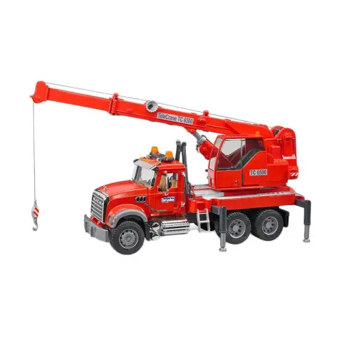 Mumsandbabes - Bruder Toys 2826-MACK Granite Crane Truck with Light and Sound Module