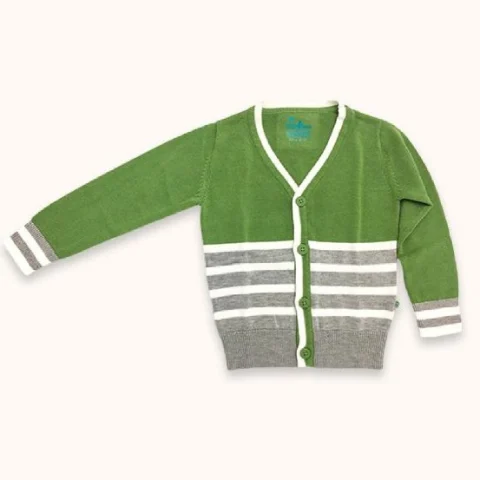 Mumsandbabes - Little Bubba Knit Wear Boy V-Neck Cardigan Stripe