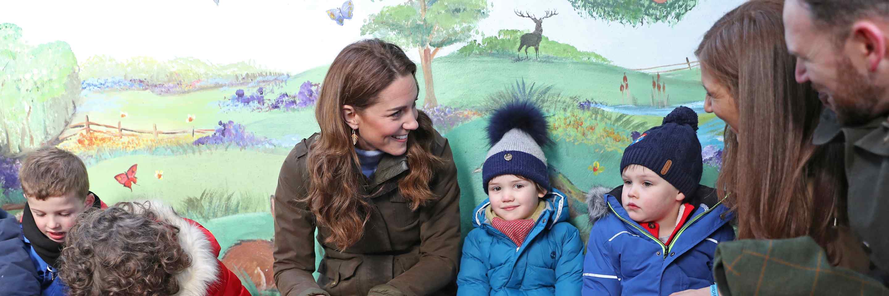 duchess talking to children and parents in northern ireland
