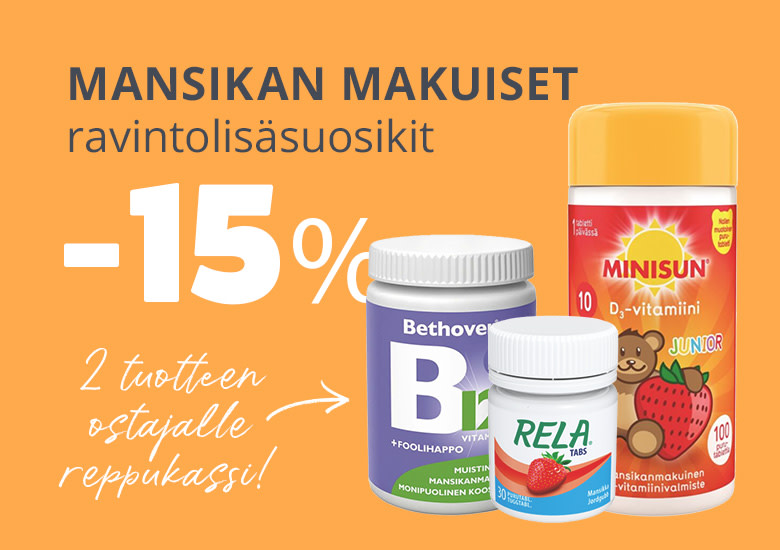 Kesäkuun tarjous | Vermanin mansikan makuiset ravintolisäsuosikit -15 %