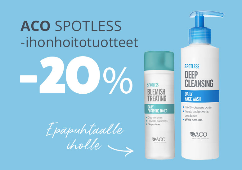 Syyskuun tarjous | Aco Spotless ihonhoitotuotteet -20 %
