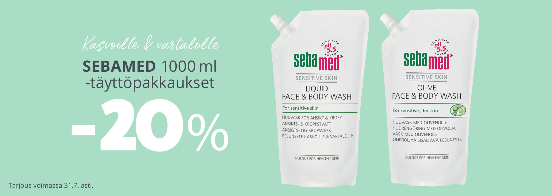 Heinäkuun tarjous | Sebamed-täyttöpakkaukset -20 %