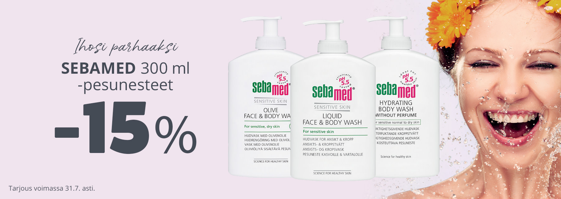 Heinäkuun tarjous | Sebamed -pesunesteet 300ml -15%