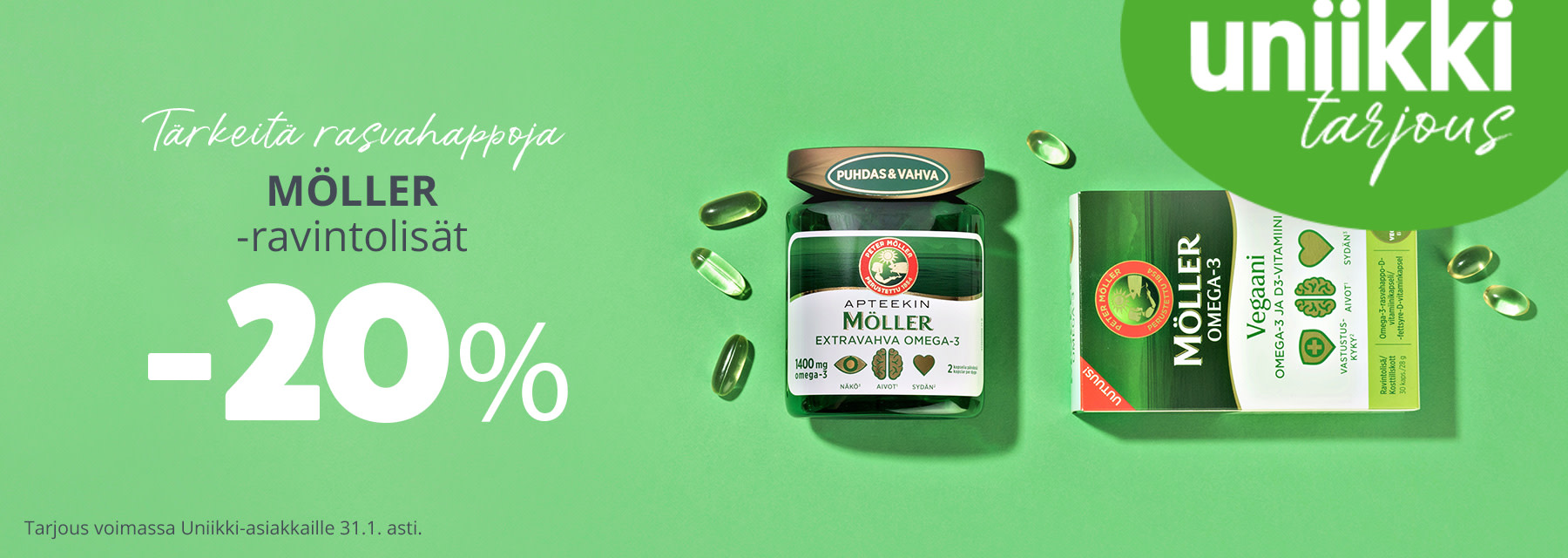 Uniikki-tarjous | Möller-ravintolisät -20 %